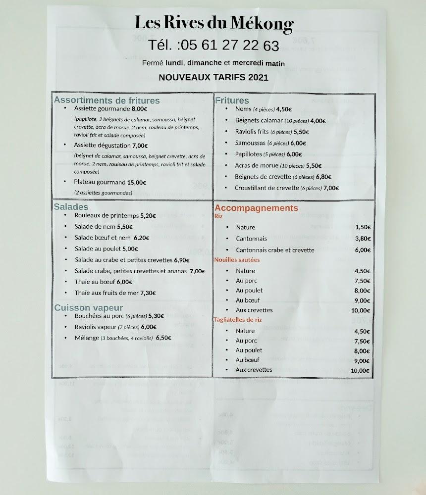 Les Rives du Mékong - Menu Image 1